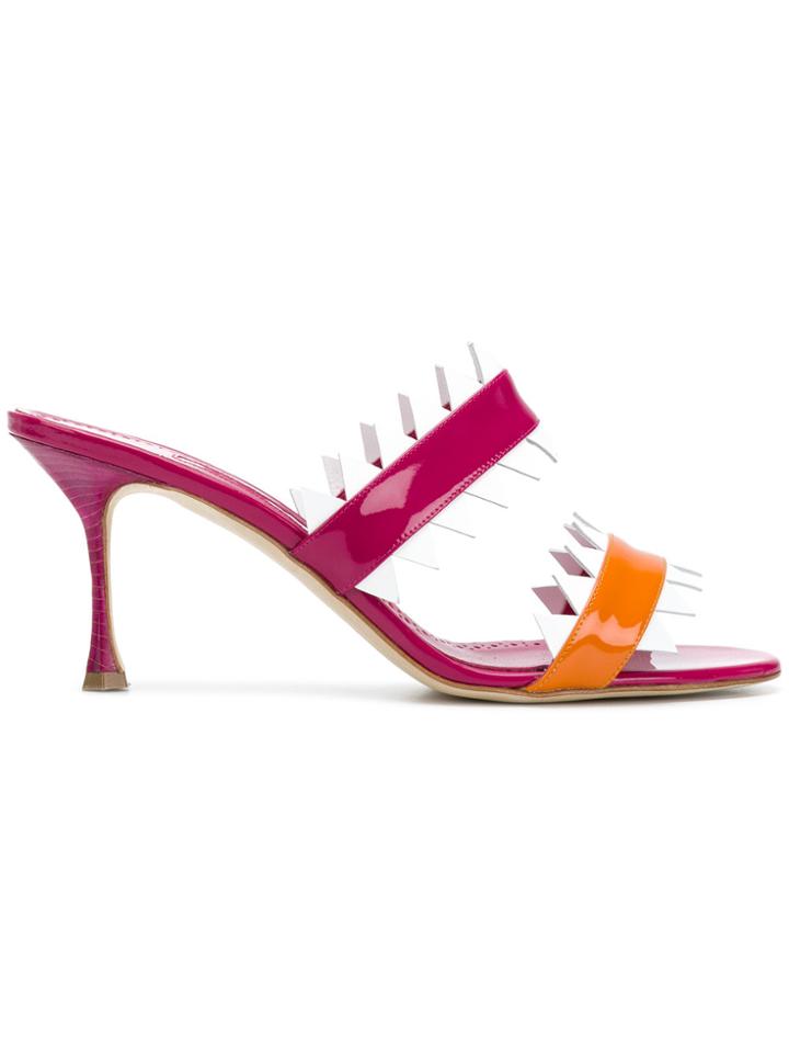 Manolo Blahnik Arpege Sandals - Pink & Purple