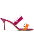 Manolo Blahnik Arpege Sandals - Pink & Purple