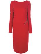 Tom Ford - Fitted Dress - Women - Silk/polyamide/spandex/elastane/viscose - 44, Red, Silk/polyamide/spandex/elastane/viscose