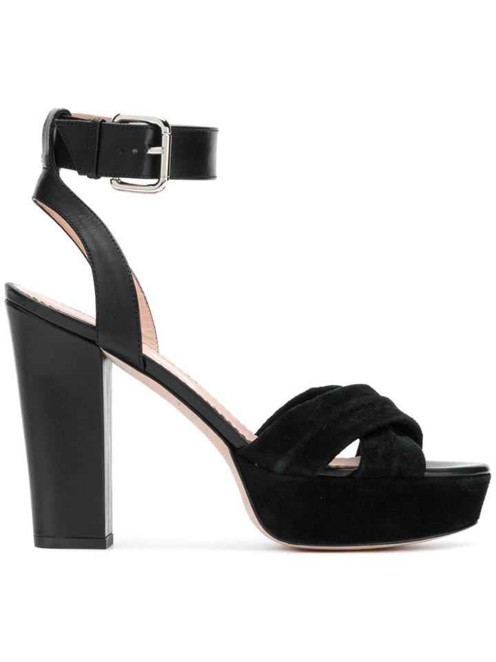 Red Valentino Platform Sandals - Black