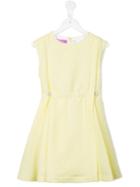 Valmax Kids - Floral Pattern Dress - Kids - Cotton/elastodiene/polyamide/viscose - 8 Yrs, Yellow/orange