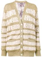 Gucci - Loved Oversized Lurex Cardigan - Women - Silk/polyamide/wool/metallic Fibre - M, Nude/neutrals, Silk/polyamide/wool/metallic Fibre
