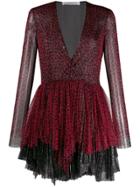 Philosophy Di Lorenzo Serafini Animal Print Shimmer Dress - Black
