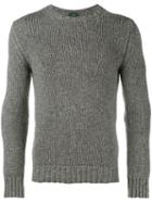 Incotex Chunky Knit Jumper, Men's, Size: 46, Grey, Yak/virgin Wool