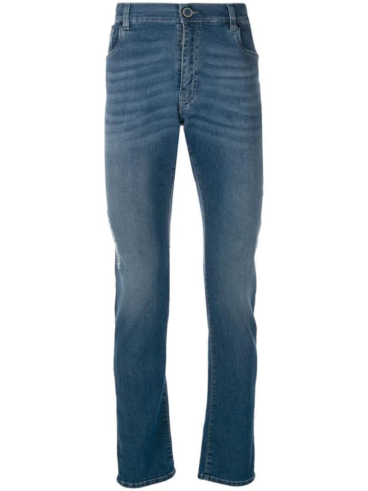 Billionaire Distressed Straight-leg Jeans - Blue