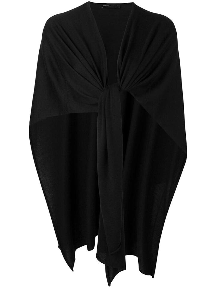 Fabiana Filippi Knitted Cape - Black