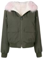 Yves Salomon Zipped Cropped Jacket - Green