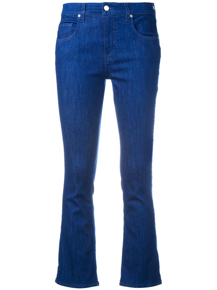 Victoria Victoria Beckham - Cropped Jeans - Women - Cotton/polyester/spandex/elastane - 30, Blue, Cotton/polyester/spandex/elastane
