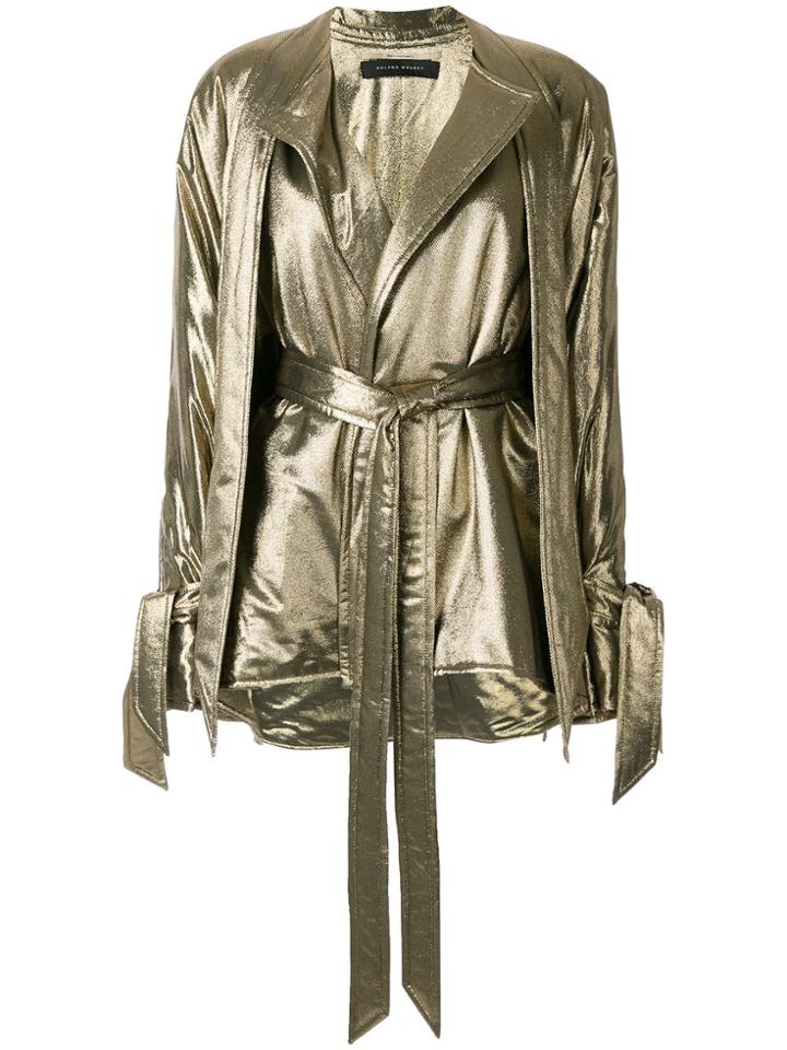 Roland Mouret Albertin Lurex Jacket - Gold