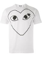 Comme Des Garçons Play Printed Heart T-shirt, Men's, Size: Small, White, Cotton