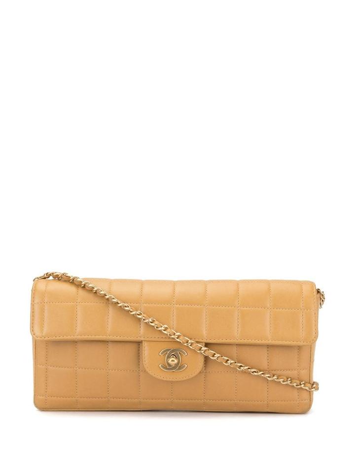 Chanel Pre-owned Choco Bar Chain Shoulder Bag - Yellow