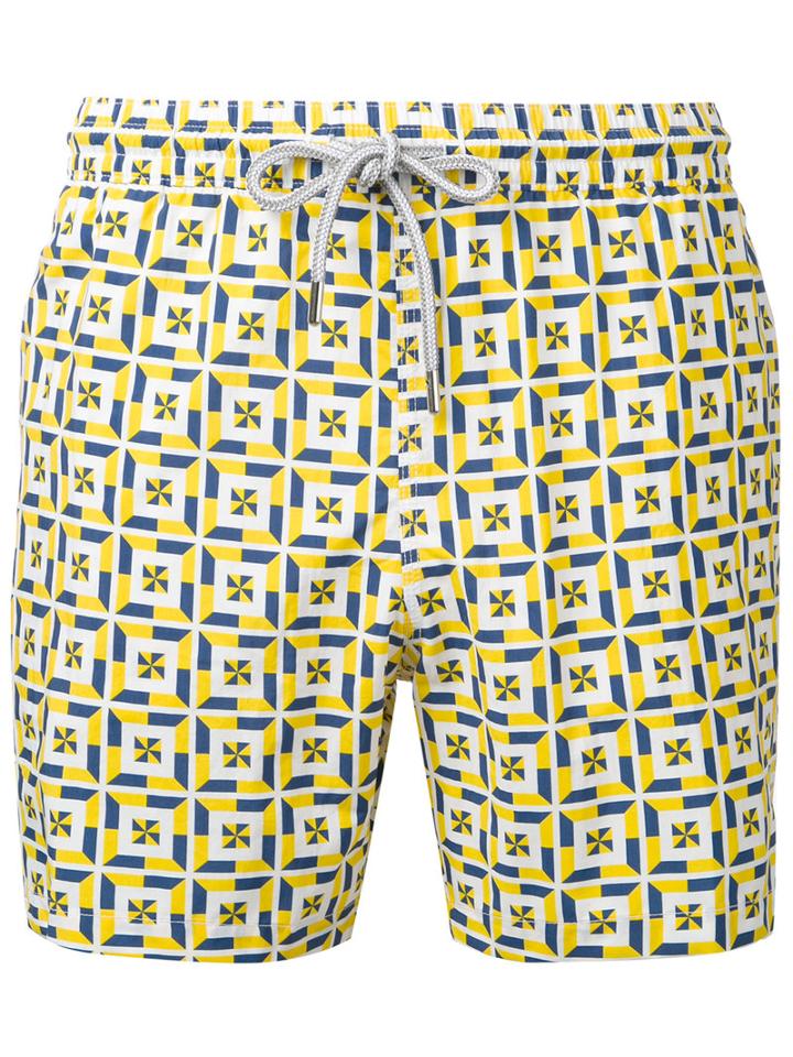 Capricode - Printed Swim Shorts - Men - Nylon - Xxl, Blue, Nylon