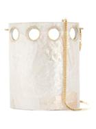 Nathalie Trad Shell Bucket Bag - White
