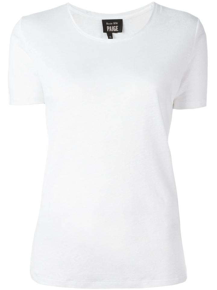 Paige Plain T-shirt, Women's, Size: Xs, White, Linen/flax