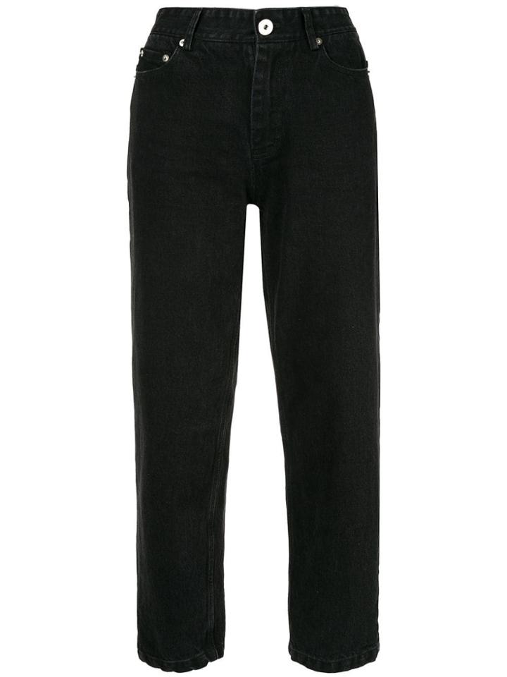 Matthew Adams Dolan High-rise Fitted Jeans - Black