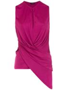 Tufi Duek Gathering Detail Top - Pink & Purple