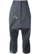 Rundholz - Drop-crotch Cropped Trousers - Women - Cotton/spandex/elastane - M, Grey, Cotton/spandex/elastane