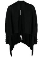 Rick Owens Short Wrap Cardigan, Men's, Size: Large, Black, Virgin Wool