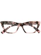Valentino Eyewear Studded Cat-eye Glasses - Pink