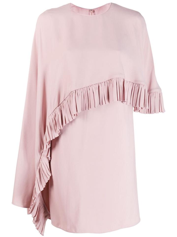 Valentino Ruched Drape Panelled Dress - Pink
