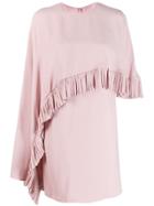 Valentino Ruched Drape Panelled Dress - Pink