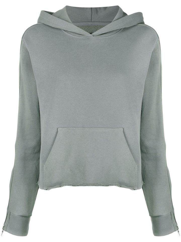 Rta Zipped Sleeved Hoodie - Grey