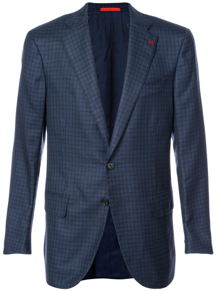 Isaia - Classic Blazer - Men - Silk/cashmere - 52, Blue, Silk/cashmere