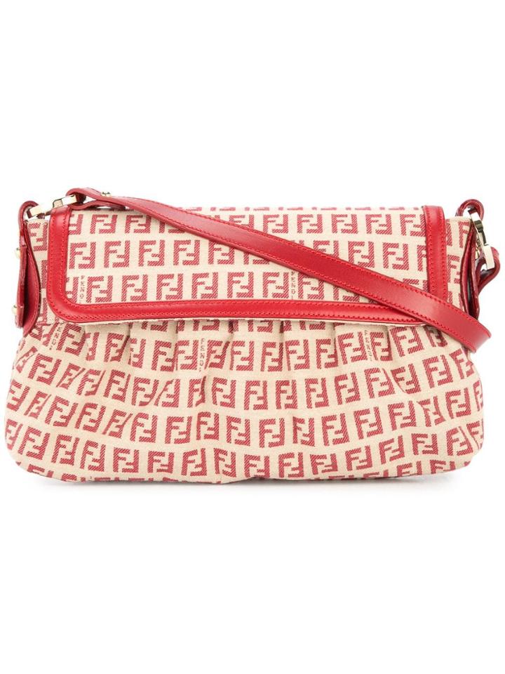 Fendi Vintage Fendi Zucca Pattern Hand Bag - Nude & Neutrals