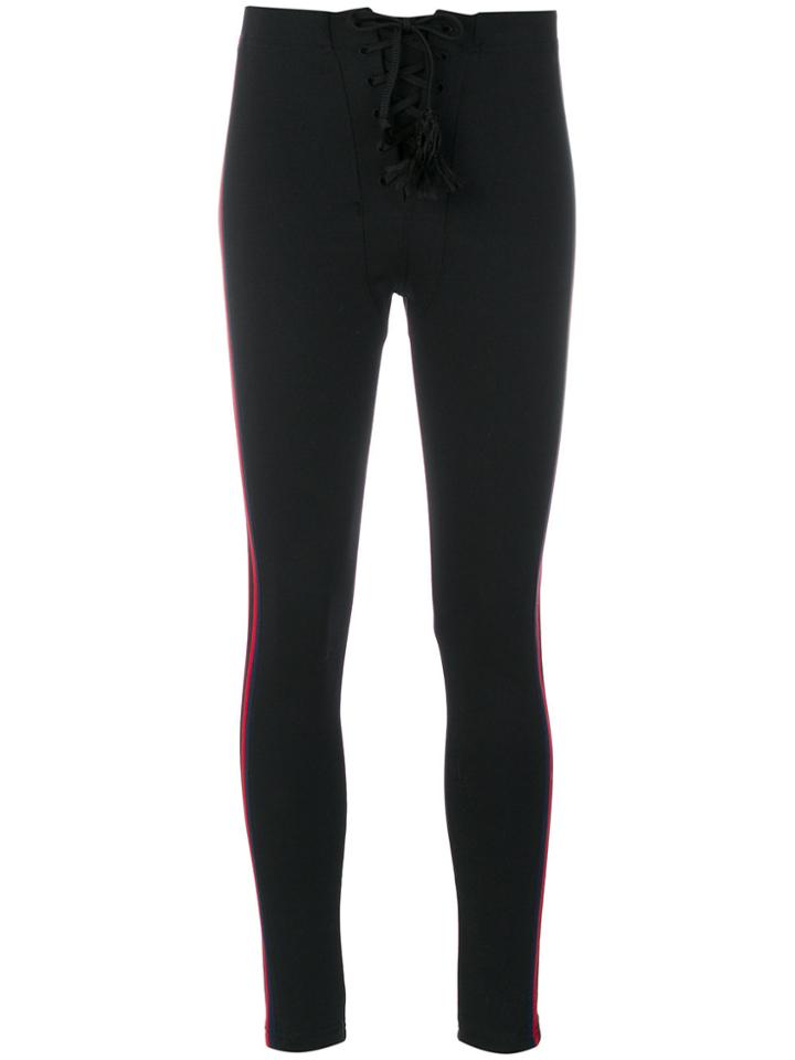 Yeezy Stripe Detail Skinny Trousers - Black