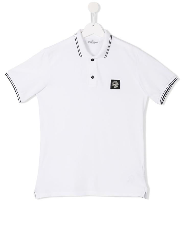 Stone Island Kids Classic Polo Shirt, Boy's, Size: 14 Yrs, White