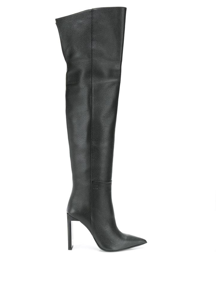 Just Cavalli 100mm Thigh High Boots - Black