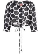 Le Sirenuse Pois Print Crop Top - White