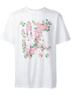 Julien David Floral Print T-shirt, Men's, Size: Medium, White, Cotton