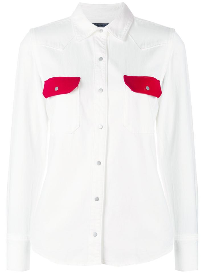 Calvin Klein Jeans Western Lean Contrast Shirt - White