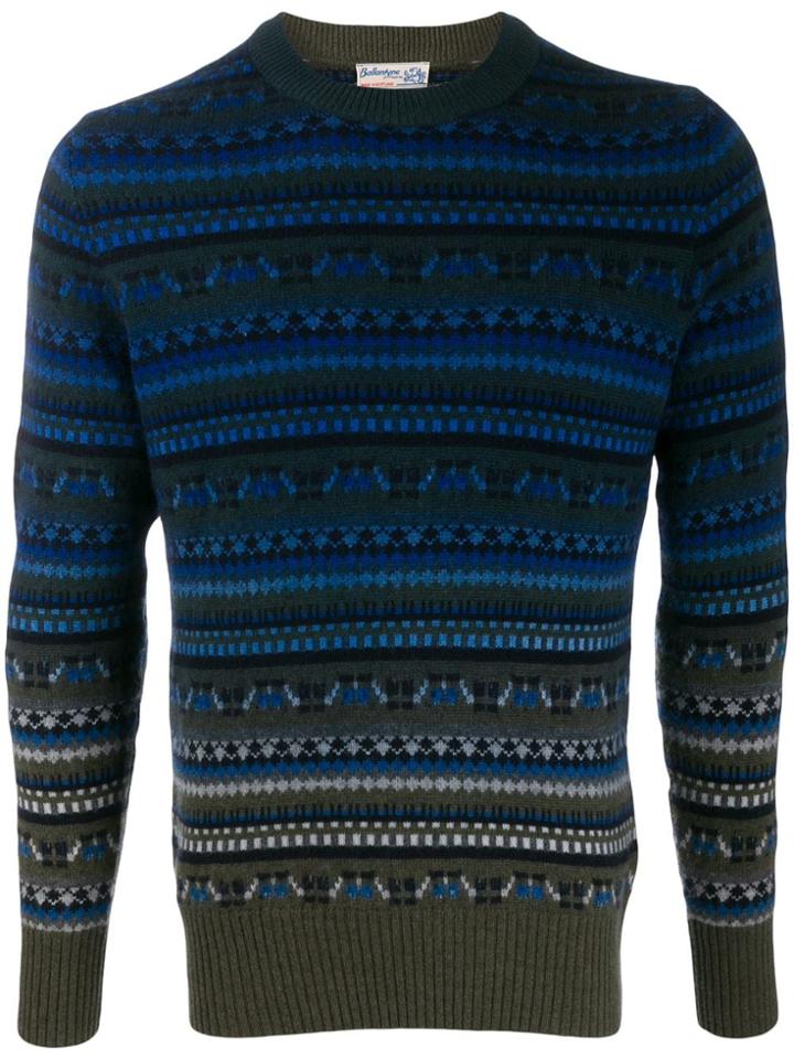 Ballantyne Fair-isle Knit Sweater - Blue