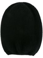 Moncler Ribbed Beanie, Men's, Black, Wool/cashmere
