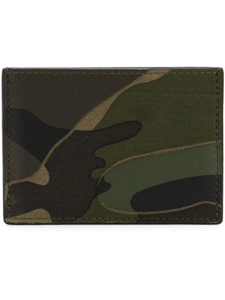 Valentino Valentino Garavani Camouflage Card Holder - Green