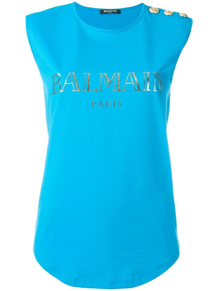Balmain Logo T-shirt - Blue