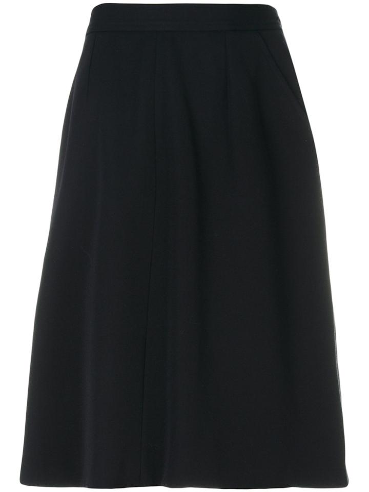 Yves Saint Laurent Vintage High Rise Straight Skirt - Blue