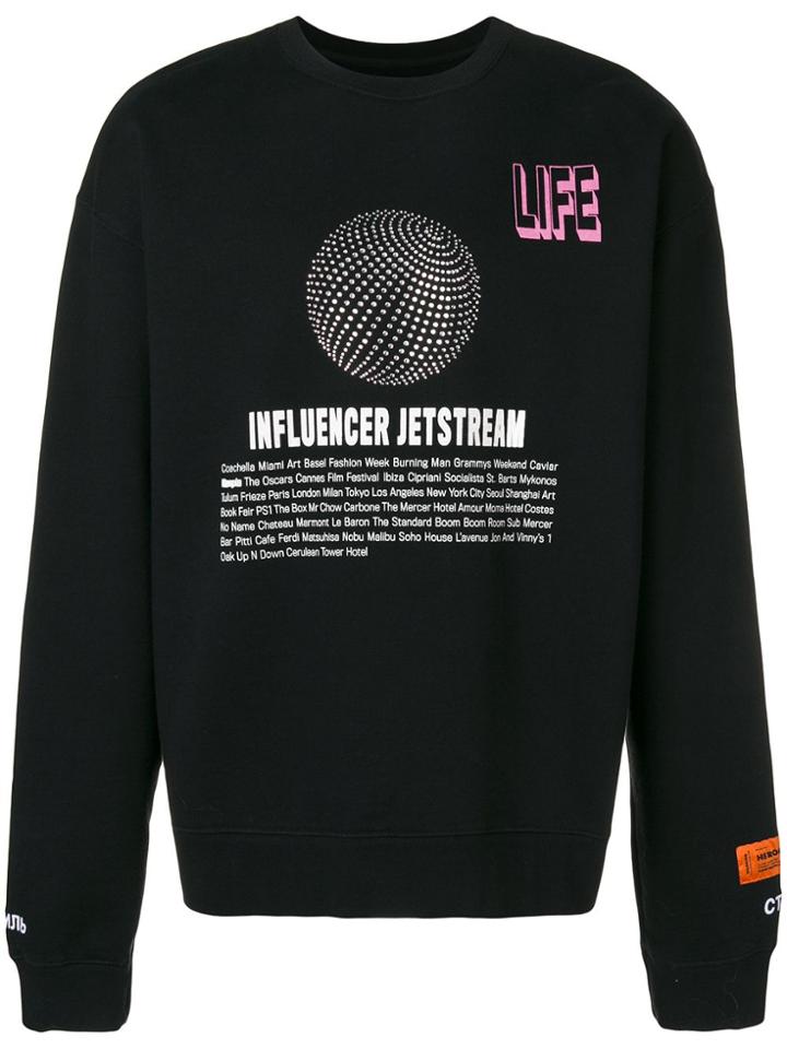 Heron Preston Jetstream Print Sweatshirt - Black