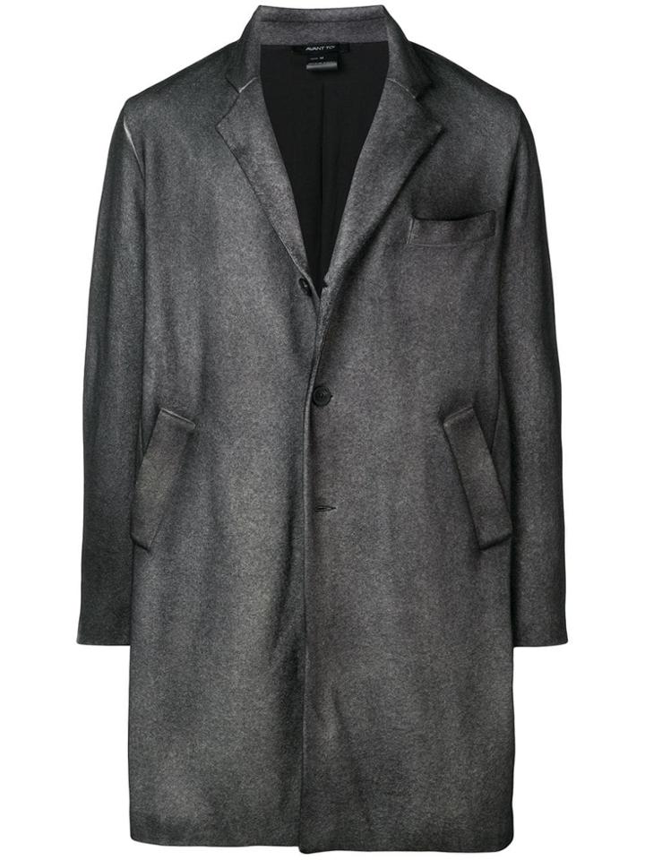 Avant Toi Faded Woven Coat - Grey