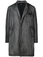 Avant Toi Faded Woven Coat - Grey