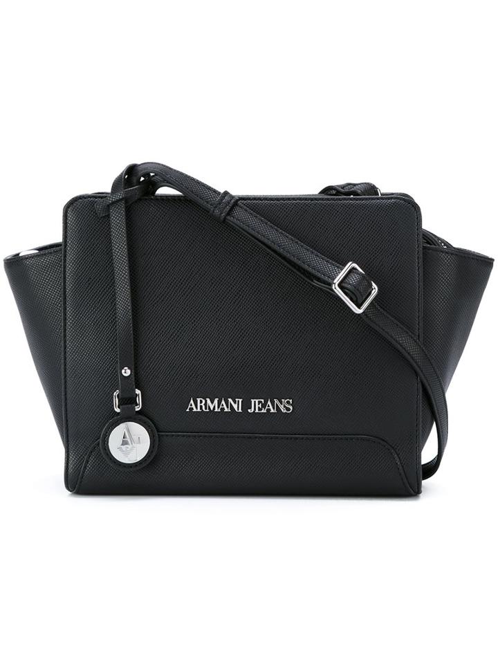Armani Jeans Removable Strap Crossbody Bag, Women's, Black, Polyester/pvc