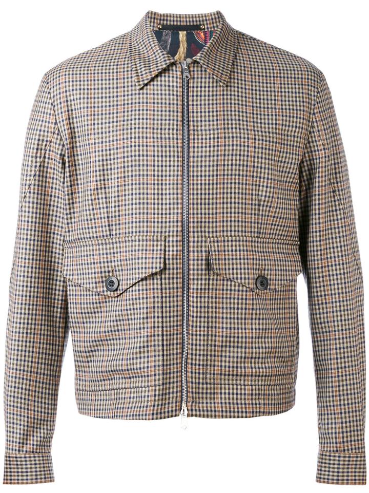 Paul Smith Checked Bomber Jacket - Nude & Neutrals