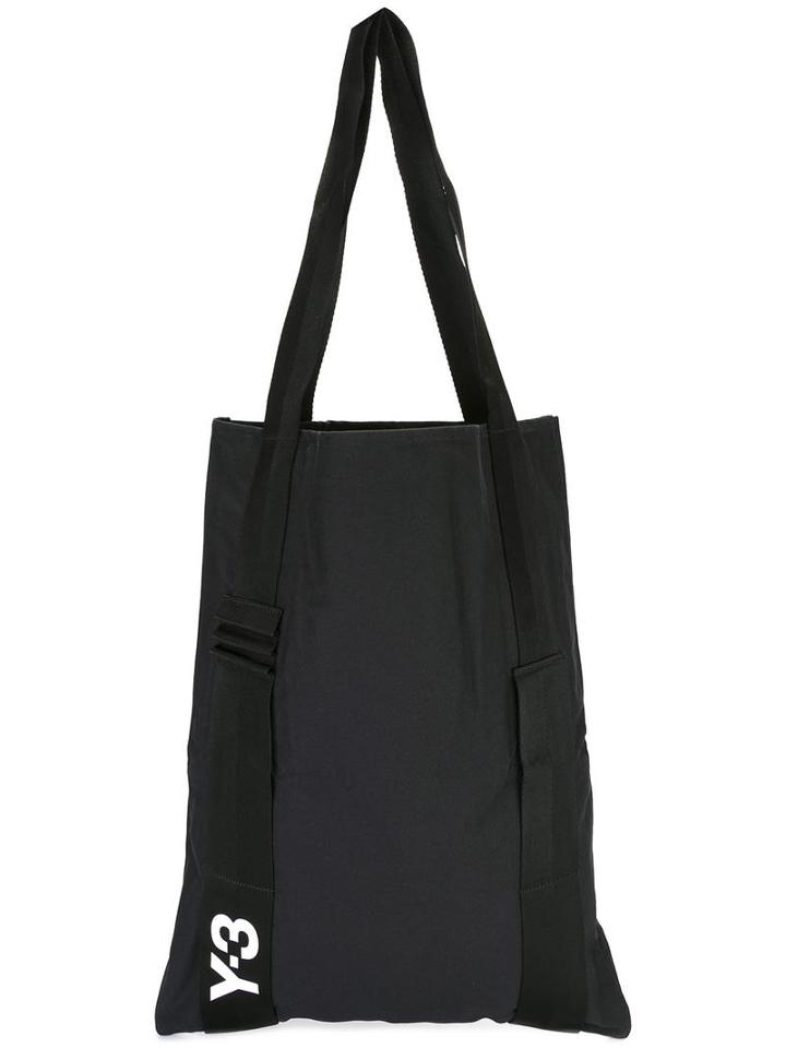 Y-3 Iconic Tote, Adult Unisex, Black, Cotton
