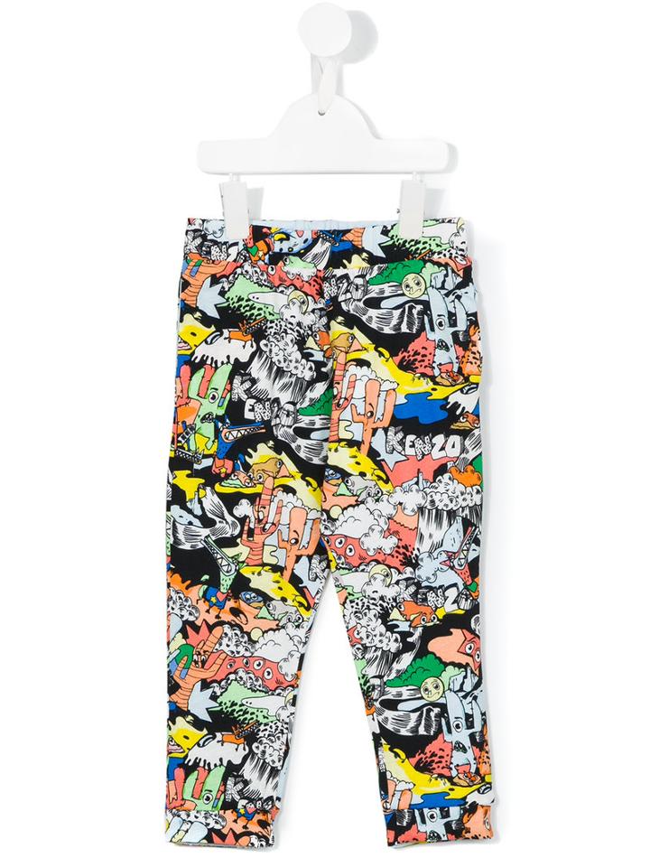 Kenzo Kids - Cartoon Cactus Print Track Pants - Kids - Cotton - 36 Mth
