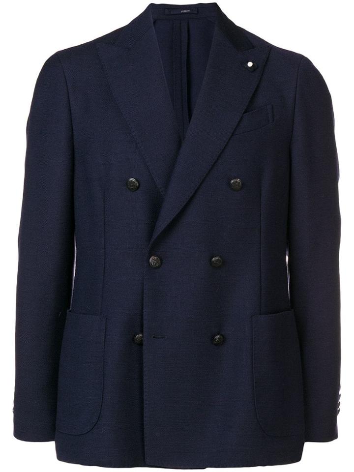 Lardini Classic Tailored Blazer - Blue