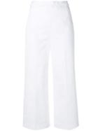 Red Valentino Belted Cropped Trousers - White