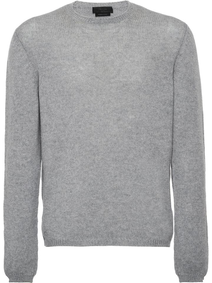 Prada Cashmere Crew-neck Sweater - Grey