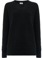 Saint Laurent - Heart Embellished Jumper - Women - Cashmere - S, Black, Cashmere